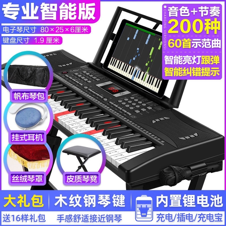 【全新包邮】全网最低价充电智能61键多功能...