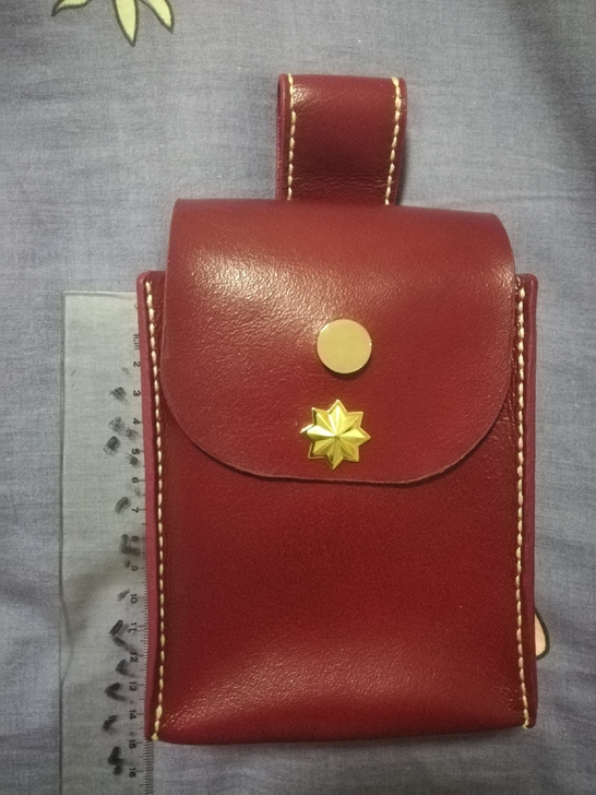 男士腰包，手工皮具，初期练手作品，不太完美...