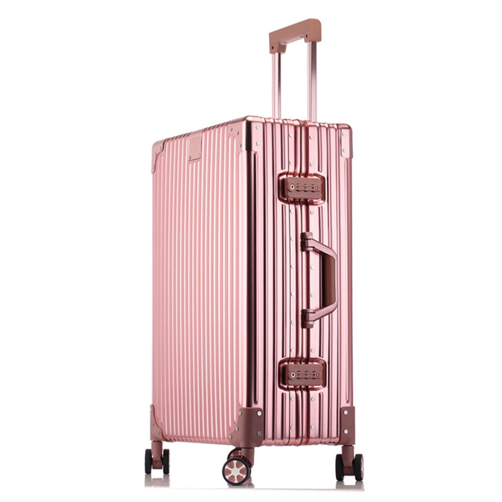 花花公子镁合金拉杆箱男女金属密码箱商务行李...