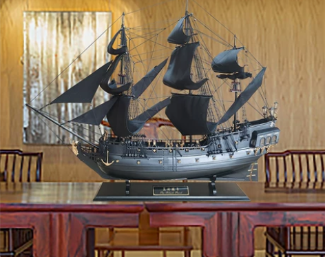 2022版加勒比海盗黑珍珠号成品帆船模型木...
