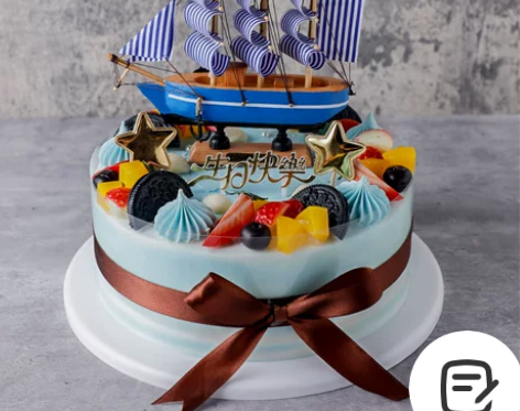 帆船一帆风顺蛋糕模型仿真2020新款网红生...