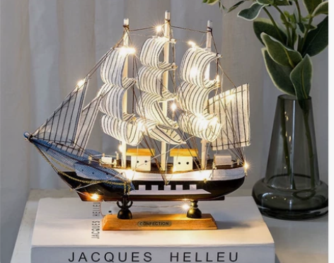 【捡漏】一帆风顺帆船模型摆件客厅房间酒柜装...