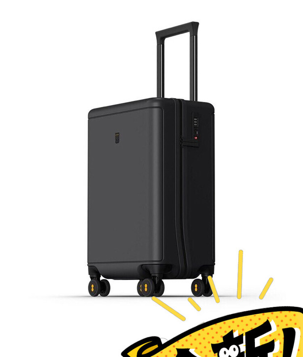 地平线8号24寸磨砂防刮拉杆箱黑色 全新正...