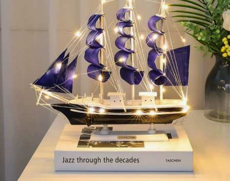 北欧ins创意工艺品帆船摆件毕业一帆风顺装...