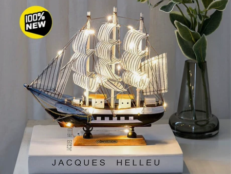 一帆风顺帆船模型摆件客厅房间酒柜装饰品生日...