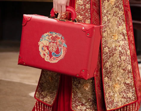 婚庆箱 箱子婚庆诗琴新娘结婚陪嫁箱嫁妆密码...