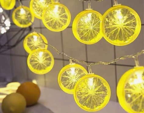 【全新亏本包邮】装饰灯串灯挂墙灯柠檬片彩灯...