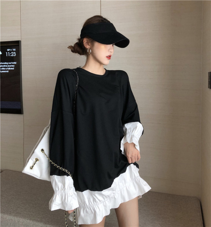 连衣裙女秋装2018新款chic早秋宽松长袖