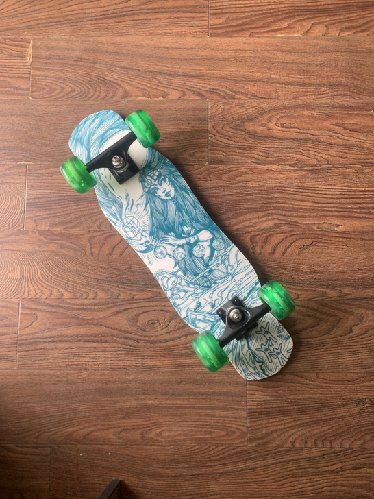 大鱼板圣甲虫迷你长板刷街代步图案保护复古滑板