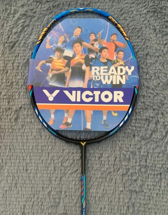 羽毛球拍胜利TK隼蓝黑色全新防伪可查全碳素...