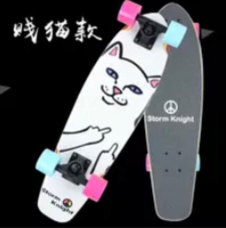 枫木小鱼板成人刷街大鱼板四轮滑板新手初学者...