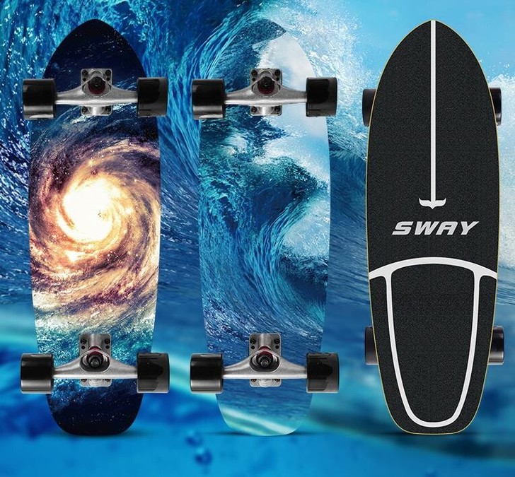 陆地冲浪滑板四轮滑板模拟冲浪滑雪训练鱼板C...