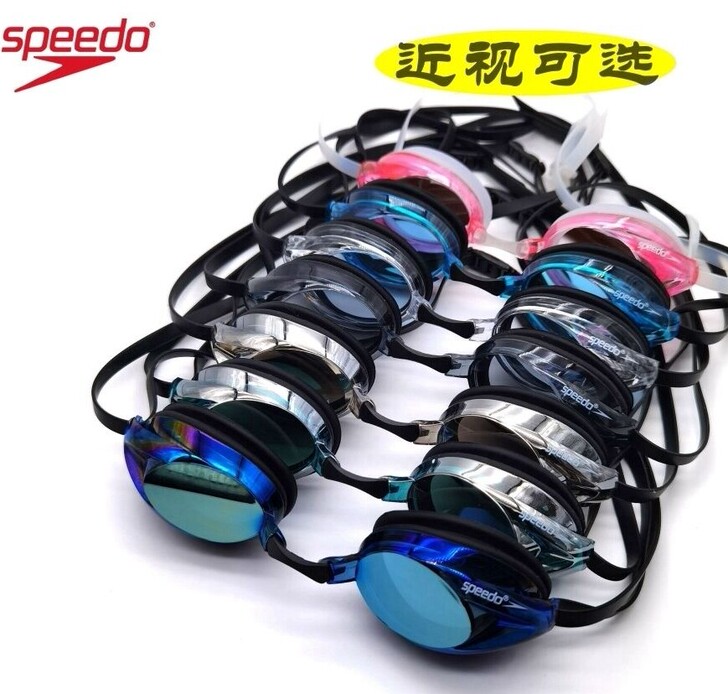 清仓处理Speedo泳镜男女电镀竞赛训练成...