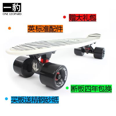 一豹小鱼板单翘滑板代步刷街 小飞侠小鱼板