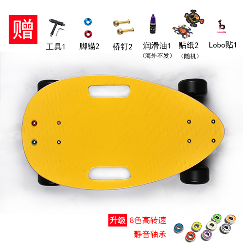 初学者滑板青少年小鱼板成人代步公路板儿童男...