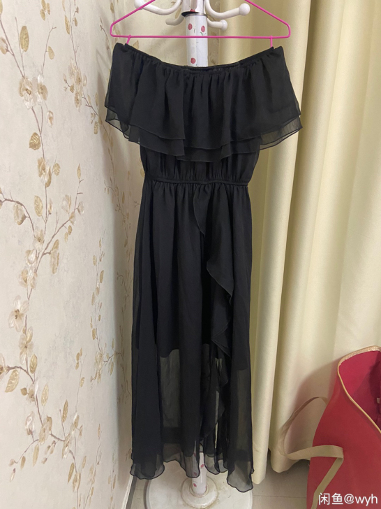 一字肩连衣裙，全新