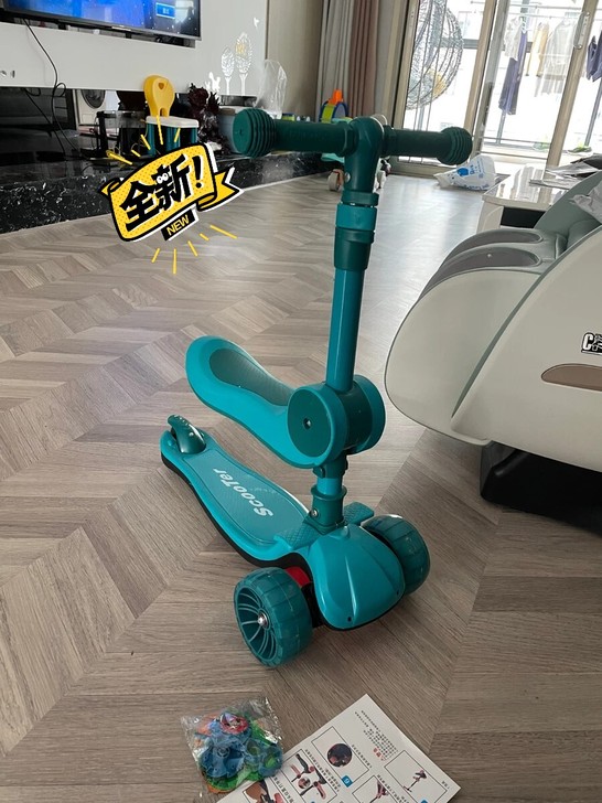 【商场清仓】原价398高端三合一宝宝滑板车...