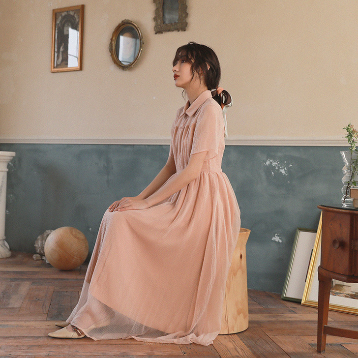 漞渡连衣裙甜美法国小众连衣裙气质##amp...