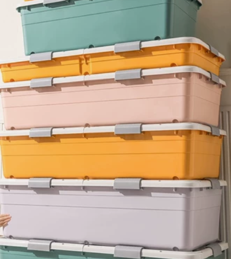 全新 家用床底收纳箱扁平抽屉收纳盒玩具整理...