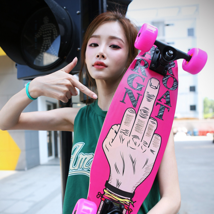 滑板小鱼板成人刷街青少年大鱼板 四轮滑板 ...