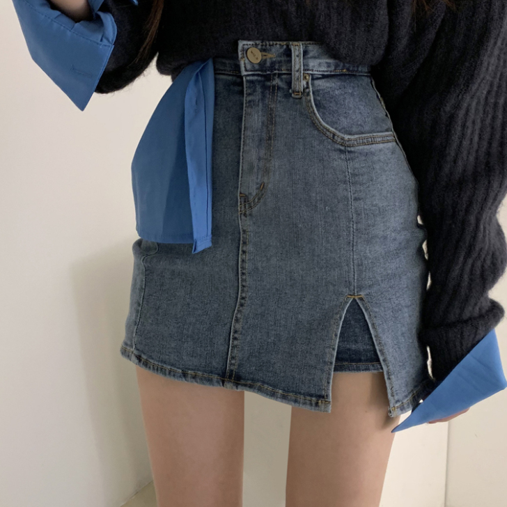 韩国东大门女装2021春夏新款性感侧开叉包...