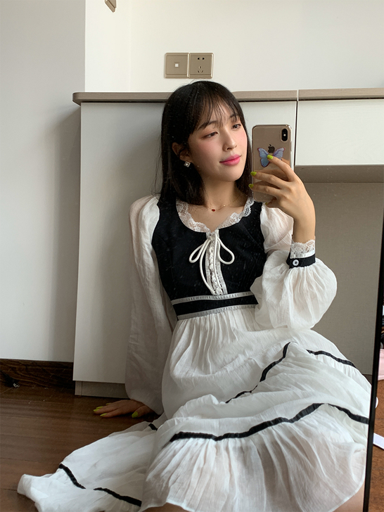 迷路森林原创设计-仙女裙-黑白新配色202...