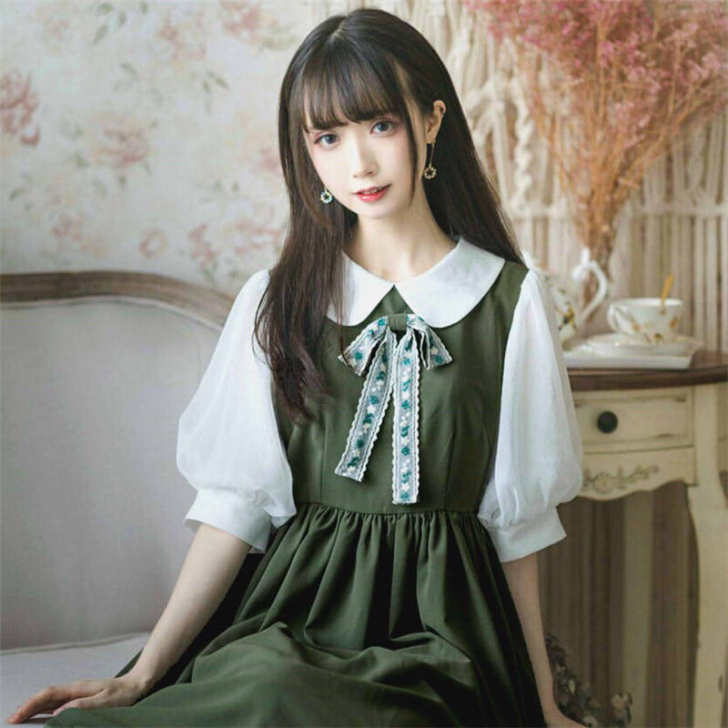 连衣裙2021年春款女装超仙女收腰显瘦气质...