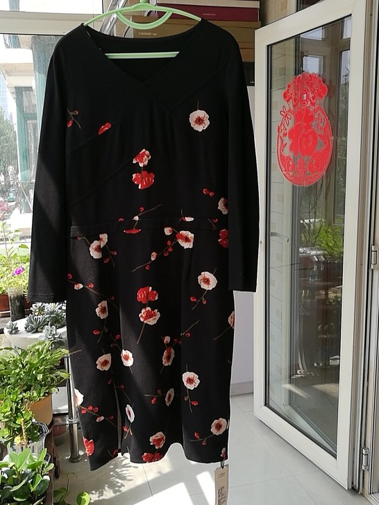 全新带吊牌V领长裙，不含邮费