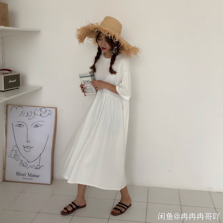 纯白的小裙子 我穿显得胖 只穿过两次 有喜...