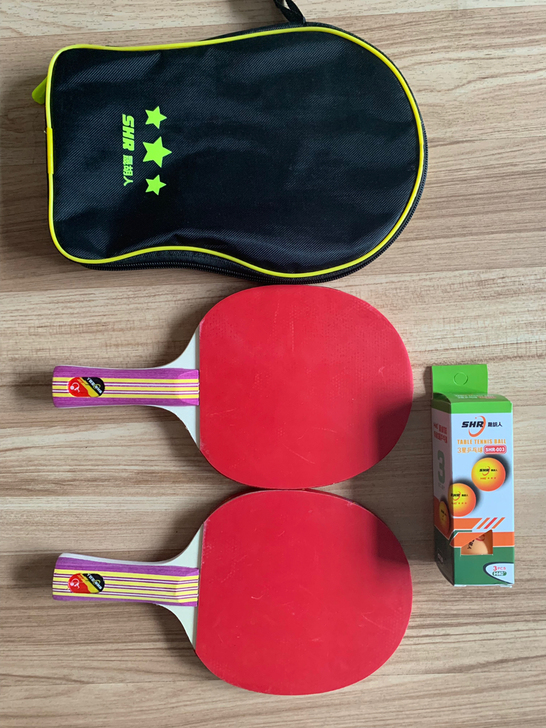 乒乓球双人拍 全新的 正品 送一盒球
