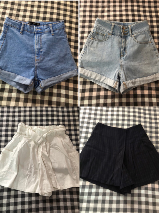 短裤合集。bershka，以纯，优衣库短裤。