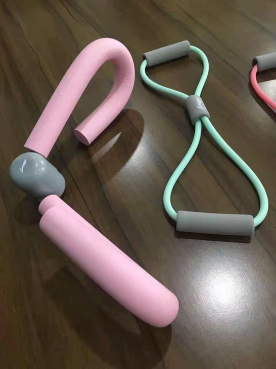 李宁8字拉力器美腿器组合装 开肩美背拉力绳...
