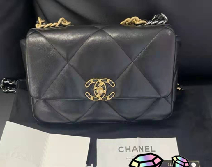 香奈儿黑金小号19bag 30开全套带票无盒