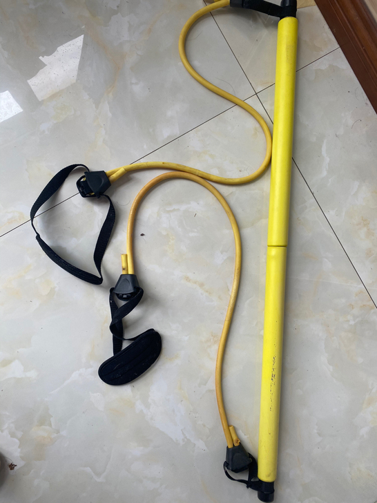 健身 拉力器  柠檬黄   普拉提棒多功能...