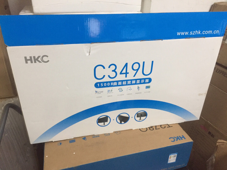 hkc34寸曲面屏显示器包装c349u包装