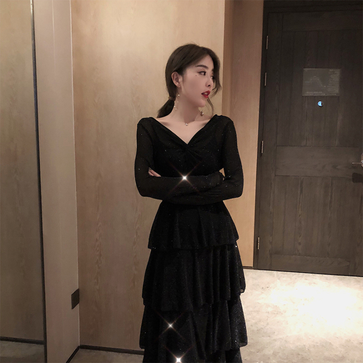 法式复古裙子山本仙女超仙森系甜美过膝很仙法...