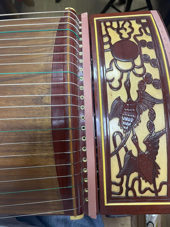 二手古筝，型号敦煌696D双鹤朝阳