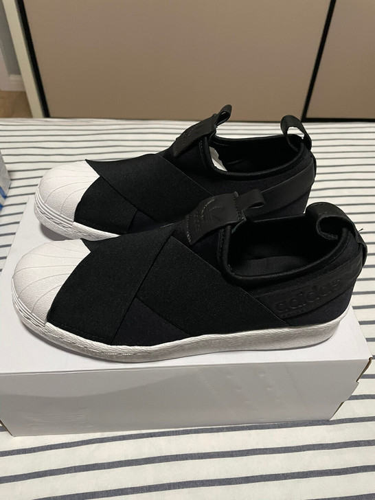 阿迪达斯一脚蹬 slip-on贝壳头休闲鞋...