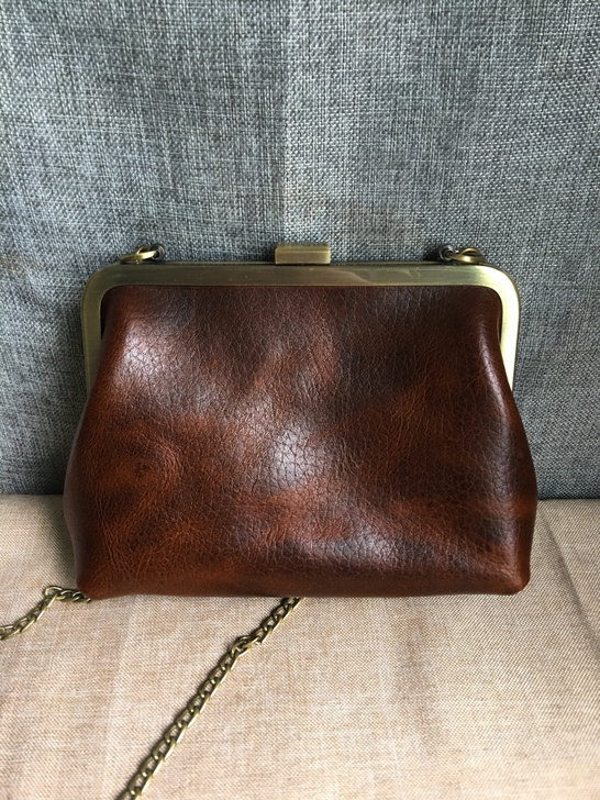 头层牛皮植鞣油蜡斜挎包单肩女包，全新手工自...