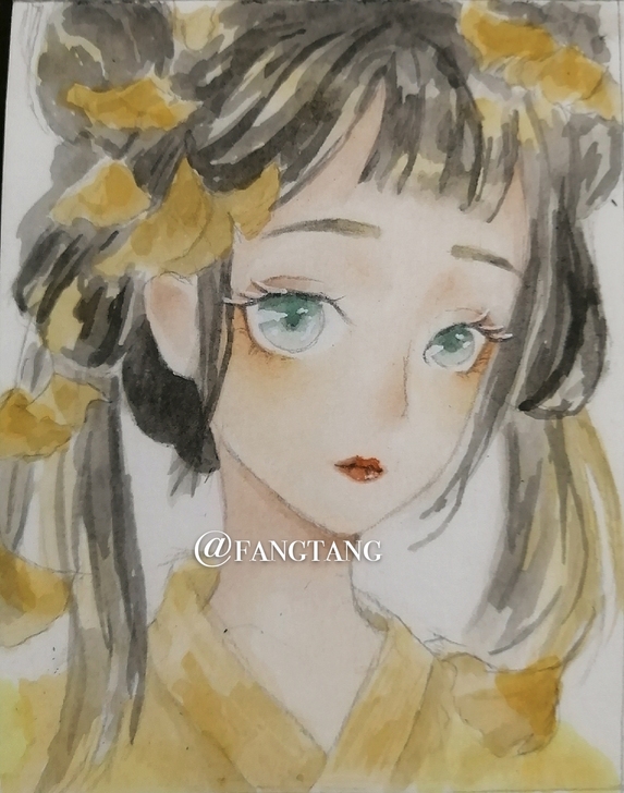 是个画手，主攻水彩（啊最近在练指绘）