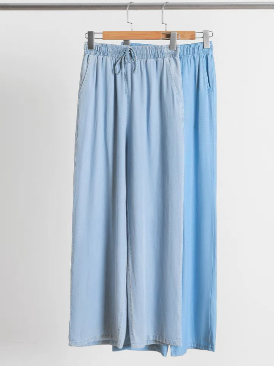 天丝牛仔裤女裤夏季薄款2021年新款宽松直...