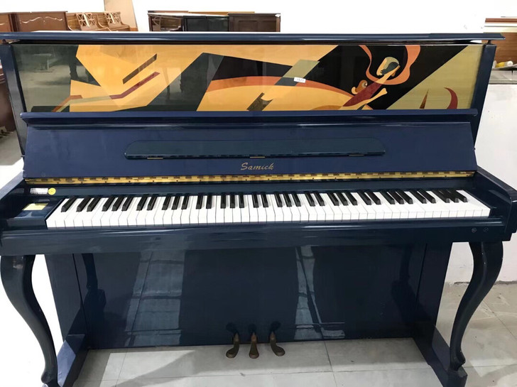 九五新钢琴 三益118蓝色概念大师签名款三...