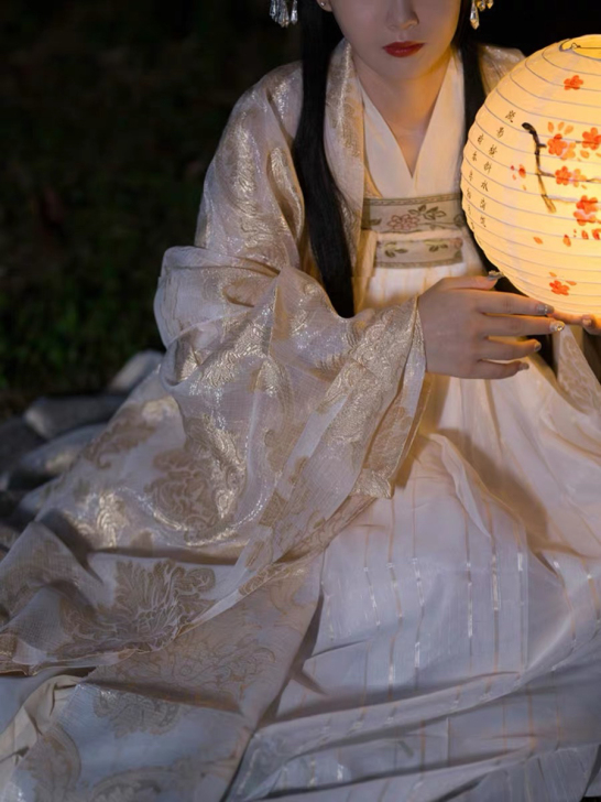 荣姬魏晋风改良汉服古装女广袖流仙裙仙女齐胸...