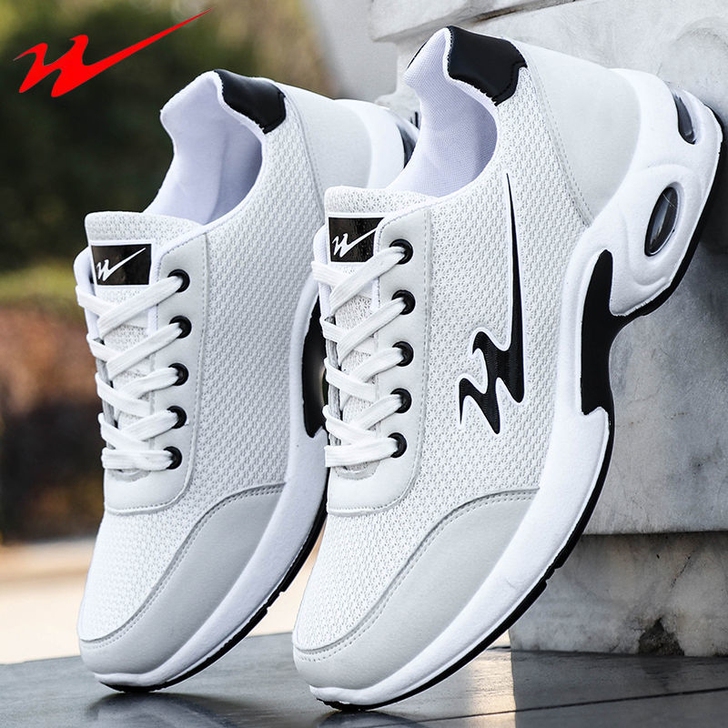 正品男鞋2021春款百搭网面鞋子透气防臭运...