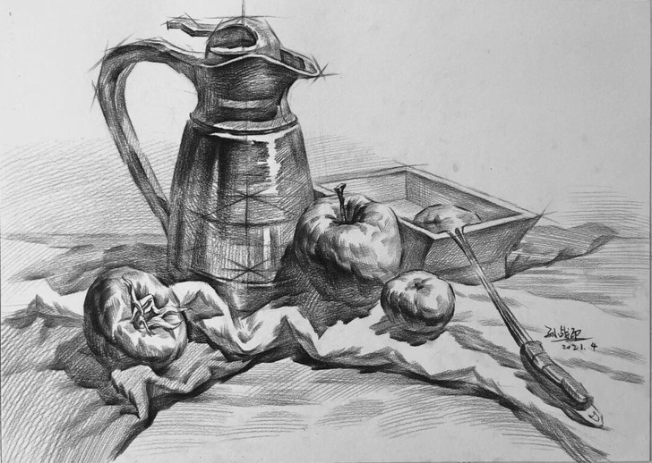 素描画成品作品 精品画 色彩 水粉画成品 ...