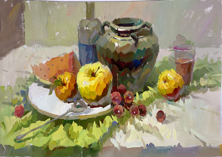 色彩 水粉画成品作品 精品画 色彩 水粉画...