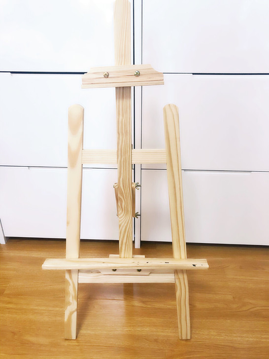 9.5成新木质可调节画架，赠送34色颜料及...