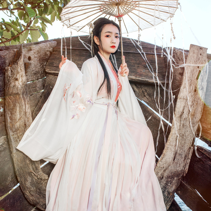 重回汉唐香引穗改良汉服女襦裙广袖中国风日常...