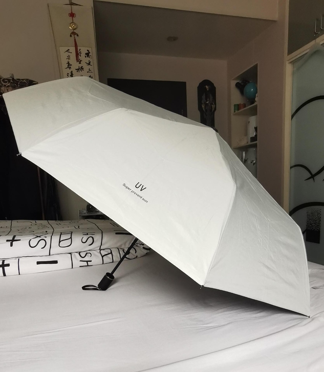自动款雨伞，带黑胶防晒防雨，晴雨两用