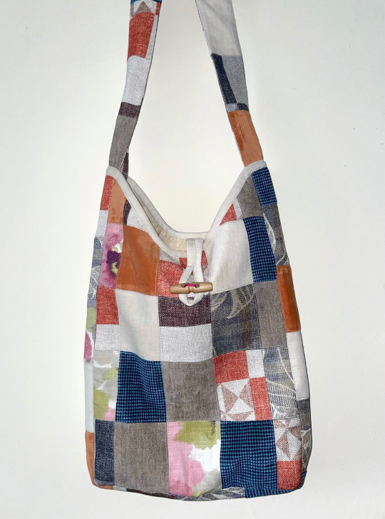 100%手工拼布斜挎包